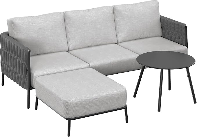 East Oak Patio Furniture Set, Outdoor Furniture Sectional Sofa Set by EASTOAK