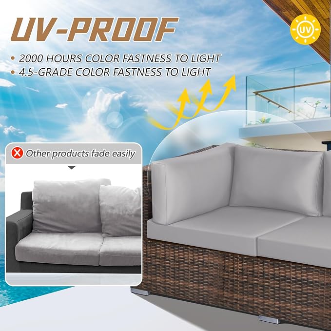 Patelai 11 Pcs Waterproof Patio Cushion Covers - Image 2