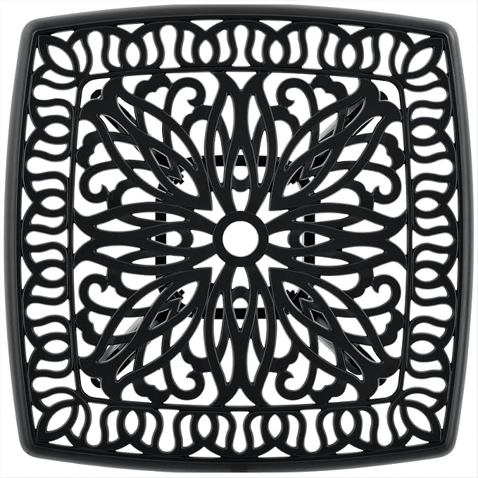 Outdoor 21" Cast Aluminum Square Side Table Set of 2 End Table - Image 5