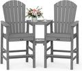 VINGLI Tall Adirondack Chairs Set of 2, All Weather HDPE Bar Height Adirondack by VINGLI