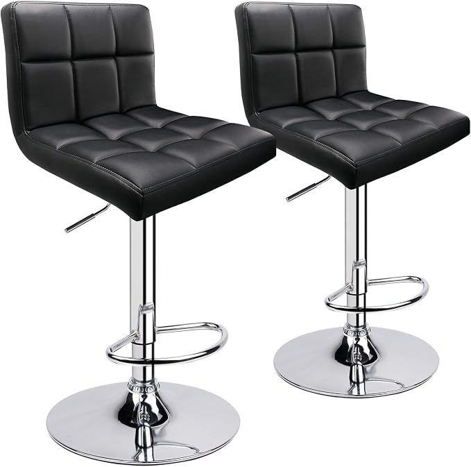 Leopard Bar Stools, Modern PU Leather Adjustable Swivel Bar Stool - Image 10