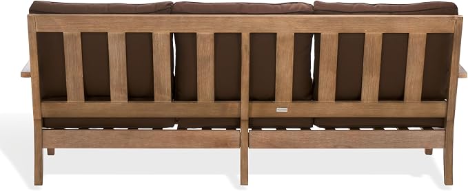 SAFAVIEH Couture Outdoor Collection Martinique Natural/Dark Brown Cushion Solid - Image 12