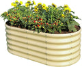Land Guard 18“ Tall Outdoor Metal Raised Garden Bed, Oval Deep Root Planter Box by LandGuard