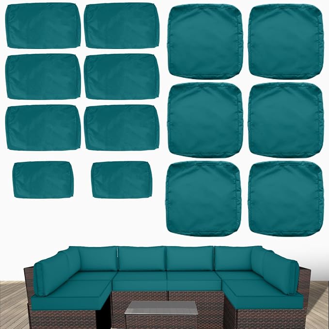 Outdoor Cushion Covers for Patio Furniture, Patio Cushion Covers Replacement by SpaceHop
