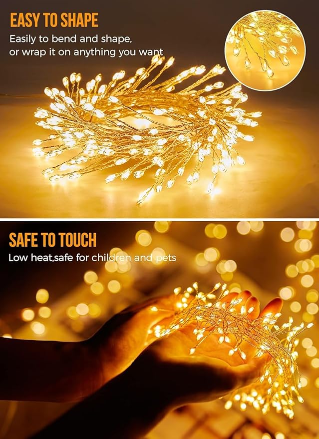 120LED 10FT Solar Fairy Lights Outside Waterproof, 8 Lighting Modes IP65 - Image 2