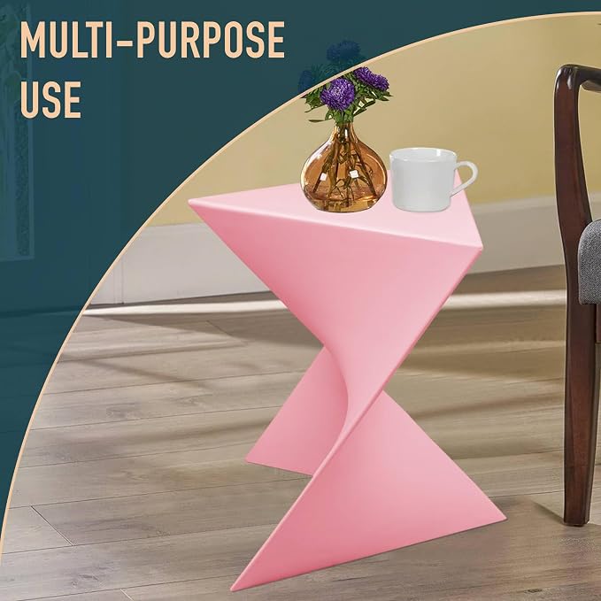 LeisureMod Modern Pink Accent Side Table - Image 6