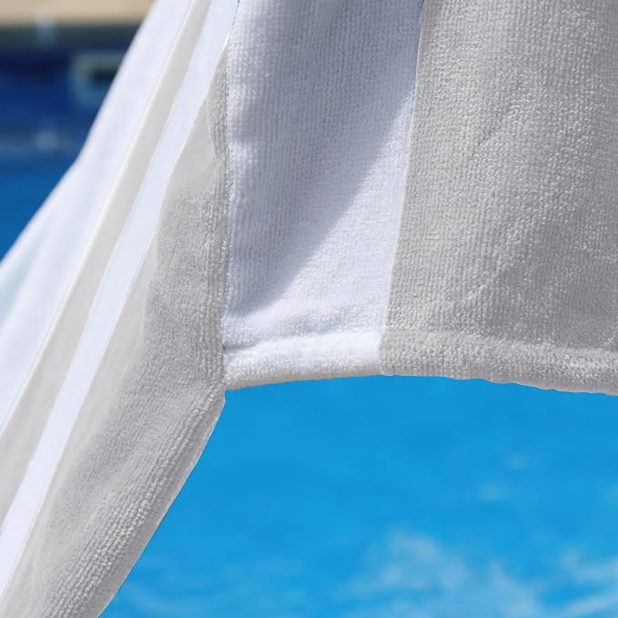 Superior Cabana Cotton Lounge Chair Cover, Outdoor Towel/Chaise Furniture Covers - Image 4