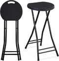Suzile 2 Pcs 24 Inch Tall Folding Chair Portable Plastic Stool Chair Heavy Duty by Suzile