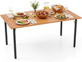 Tangkula 63" Acacia Wood Patio Dining Table by TANGKULA