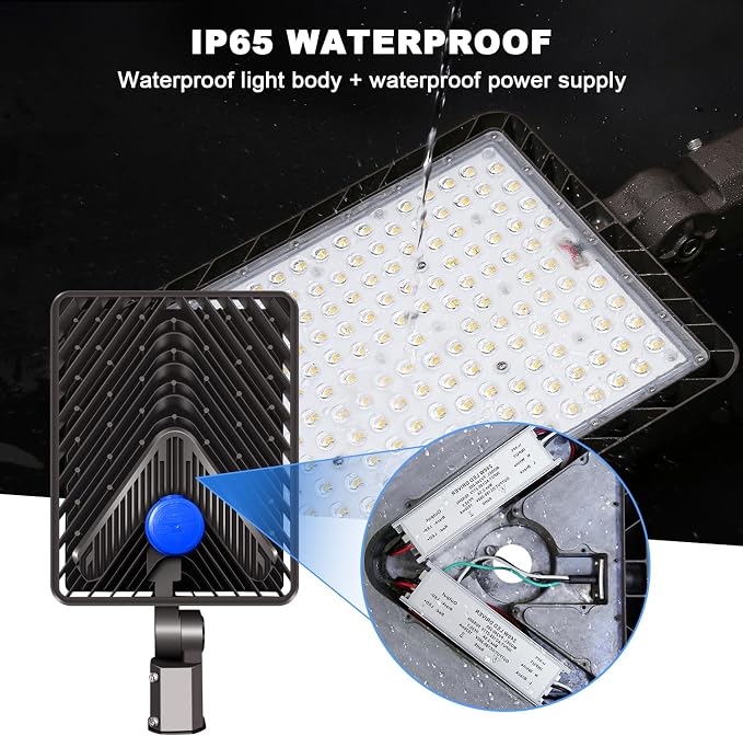 Juyace 480W LED Parking Lot Light, Slip Fitter Mount, 72000LM Shoebox Flood - Image 2