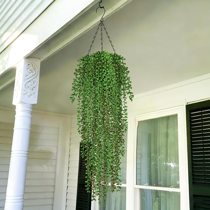 Waipfaru 4Pcs Artificial Hanging Plants, Fake Vines Fake Hanging Plants - Image 8