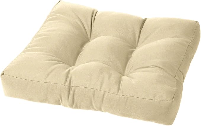 Cushion Source Tufted Ottoman Cushions, Sunbrella Antique Beige by CushionSource