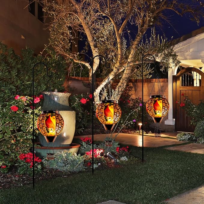 DREAMSOUL Cardinal Hot Air Balloon Solar Lantern, Metal Solar Lantern - Image 9