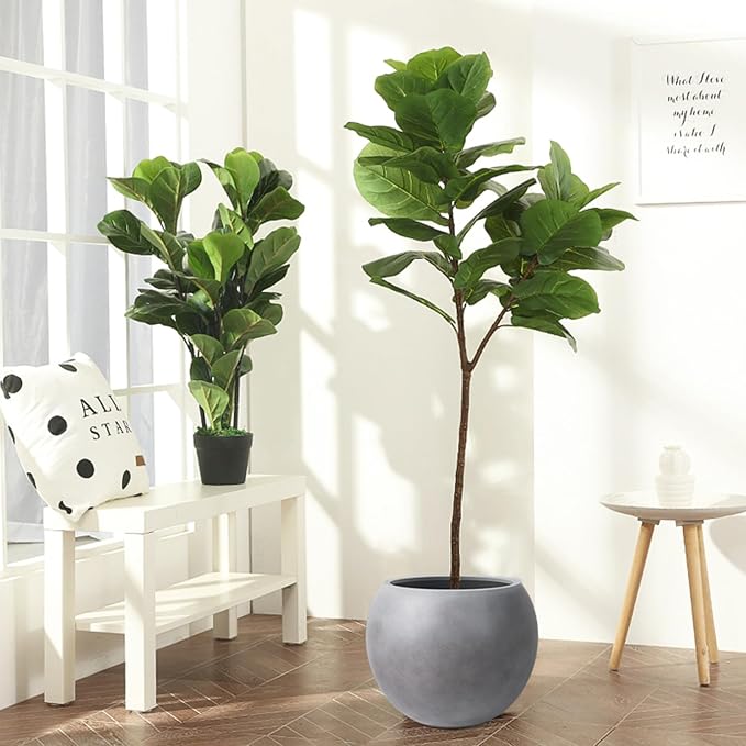 13.5 H x 17" Dia Round Fiberstone Planter - Image 8
