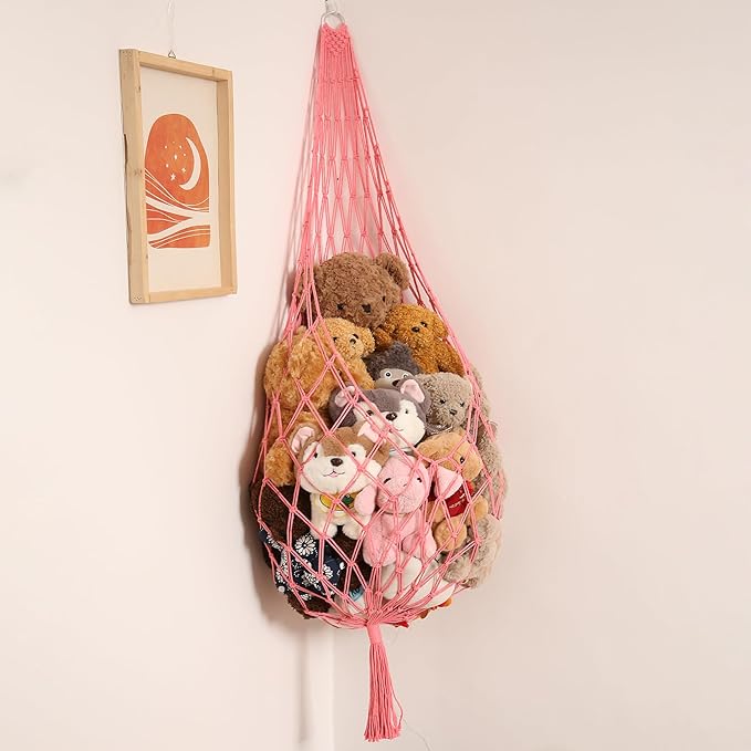 Stuffed Animal Net or Hammock Corner Hanging Net by Amdermi