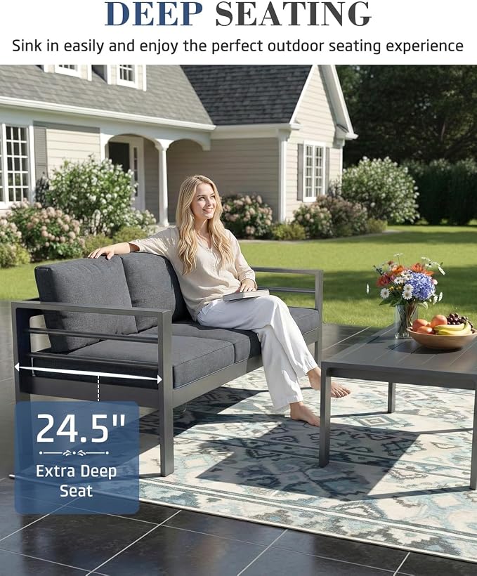 AECOJOY Aluminum Patio Furniture Armchair - Image 6