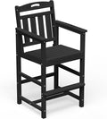 Outdoor Patio Bar Height Chair, All-Weather HDPE Tall Balcony Adirondack Stools by Suunyn