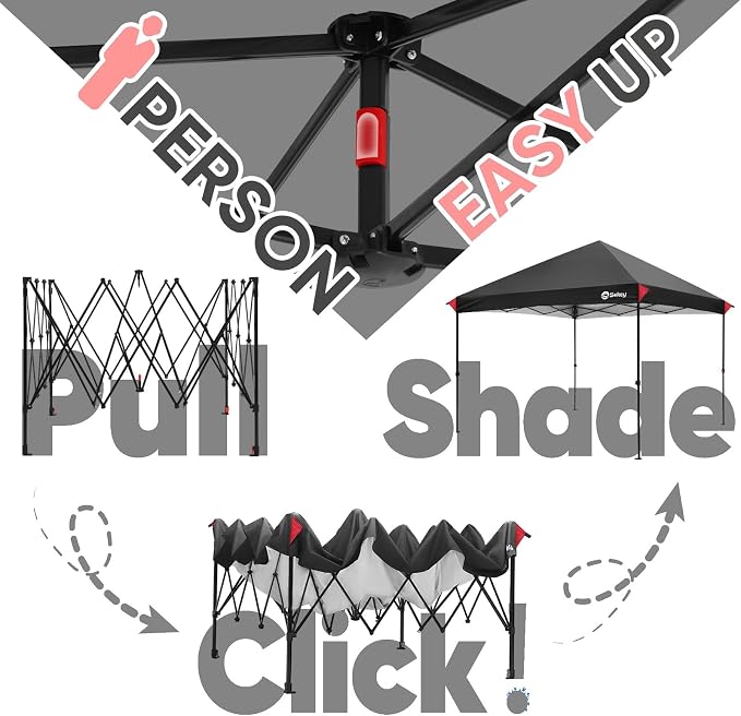 Sekey 10x10 Pop Up Canopy with One Push Setup-Easy Up Canopy with 99% UV - Image 2