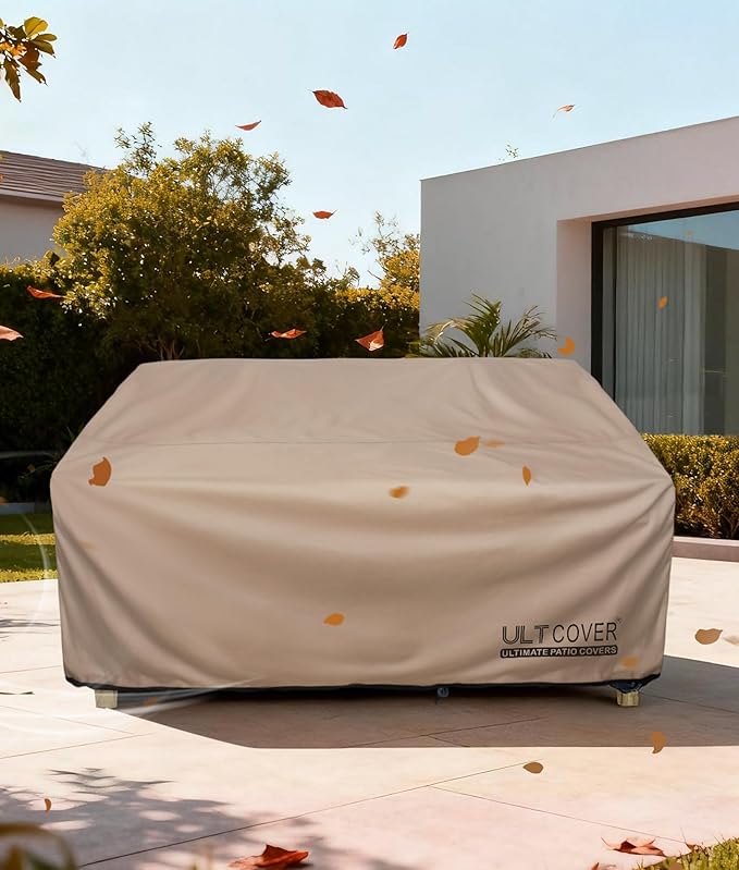 ULTCOVER Waterproof Outdoor Deep Seat Sofa Bench Cover 62W x 40D x 35H inch - Image 6