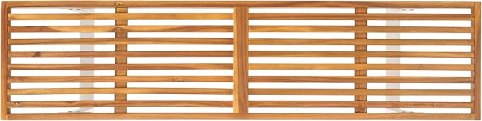 SAFAVIEH Outdoor Collection Monti Natural/White Solid Wood Bench - Image 6
