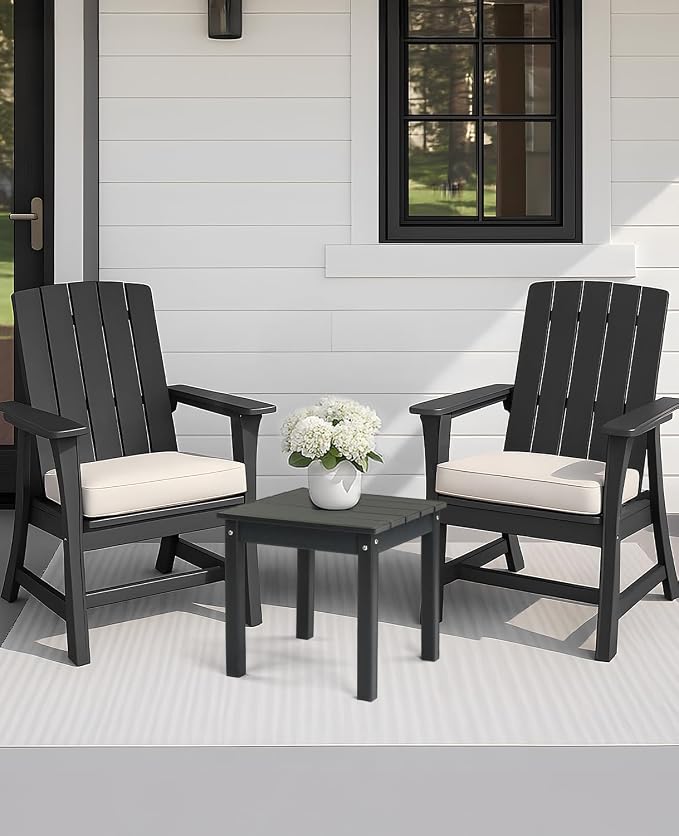 Outvita Adirondack Side Table, 18 Inch Square Outdoor End Table, HDPE Weather - Image 7