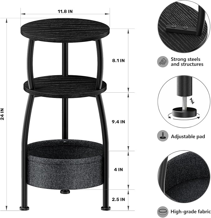Small Round Side Table for Living Room - Image 3