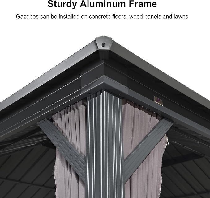 PURPLE LEAF 10'x14' Hardtop Gazebo - Image 5