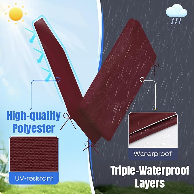 Basic Beyond Chaise Lounge Cushions Outdoor, 3-Layer Waterproof Outdoor - Image 2
