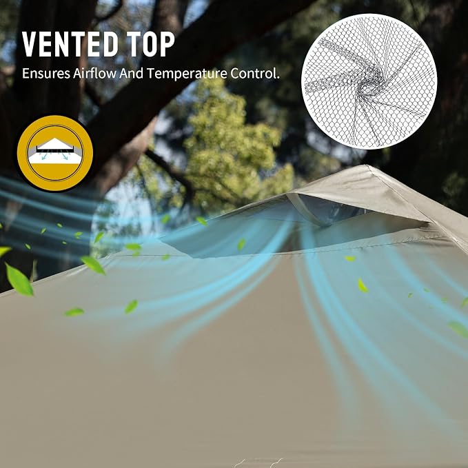 CROWN SHADES 12x12 Pop Up Canopy Outside Canopy, Patented One Push Tent Canopy - Image 5