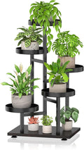 iDavosic.ly 5 Tier Plant Stand Indoor, Tiered Corner Metal Wood Multiple Flower by iDavosicly