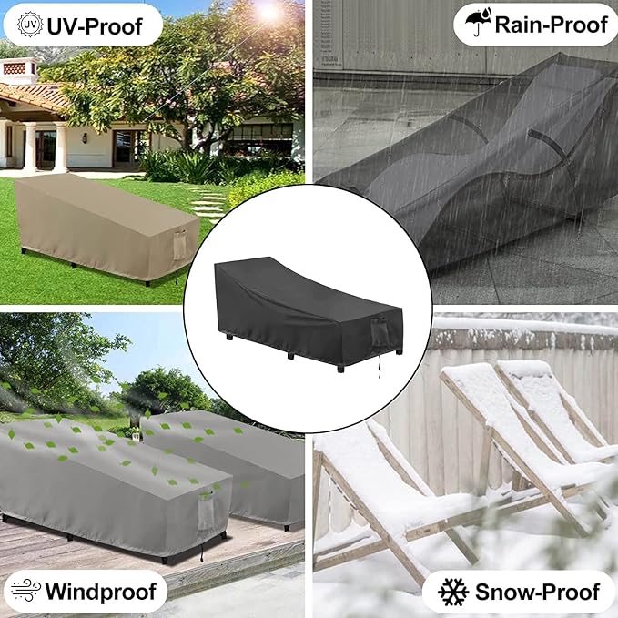 OutdoorLines Outdoor Waterproof Patio Chaise Lounge Chair Cover - Image 8