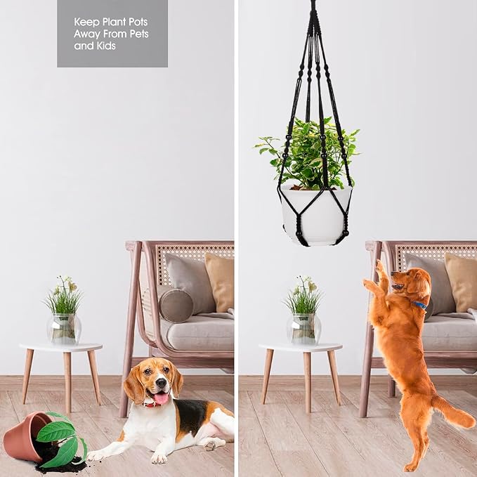 RIFNY Macrame Plant Hanger for 5 to 10 Inch Plant Pots, 35 Inch Woven Rope - Image 9