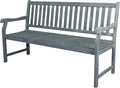 JONATHAN Y BNH101B Laurel 59.1" 3-Seat Slat-Back 600-Lbs Support Acacia Wood by JONATHANY