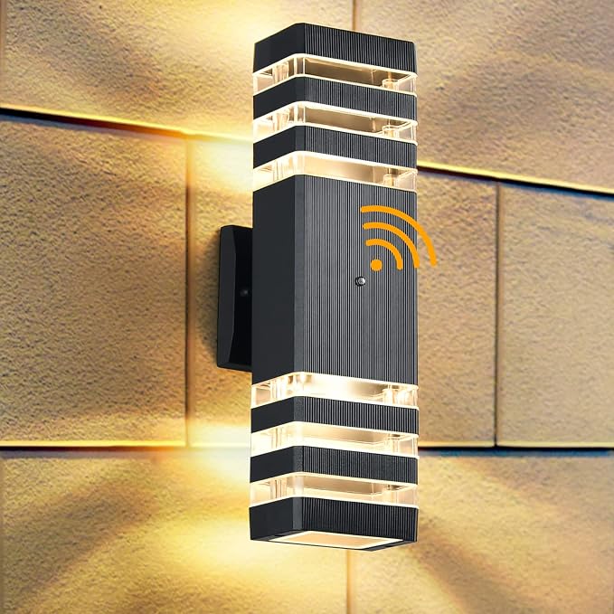 DASTOR Dusk to Dawn Outdoor Lighting, Square Up and Down Outdoor Wall Light by DASTOR