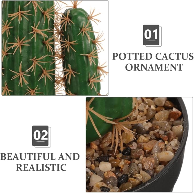 ABOOFAN Artificial Saguaro Cactus in Pot Faux Succulent Plant 20.86In Large - Image 4