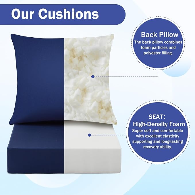 Outdoor Chair Cushions, 24 x 24 Inch Outdoor Cushion - Image 4