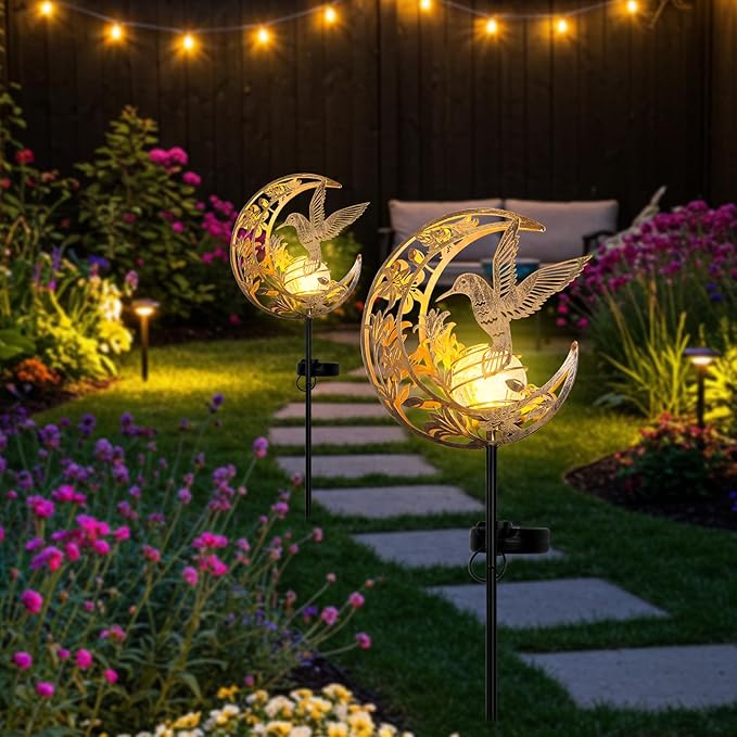 Solar Hummingbird Lights Outdoor Decor - Image 2
