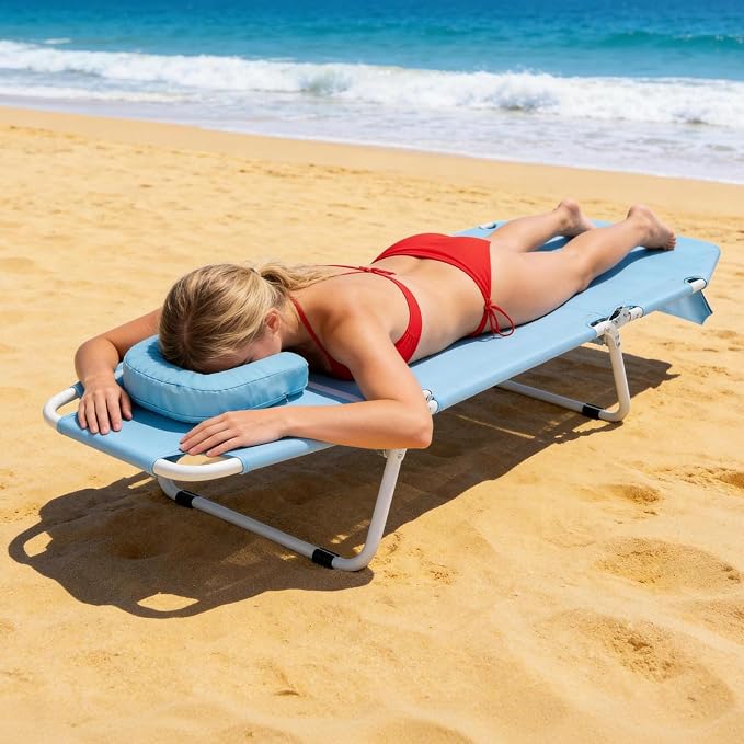 MOPHOTO Beach Tanning Chair, 5-Position Tanning Chair - Image 2