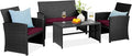 Best Choice Products 4-Piece Outdoor Wicker Patio Conversation Furniture Set by BestChoiceProducts