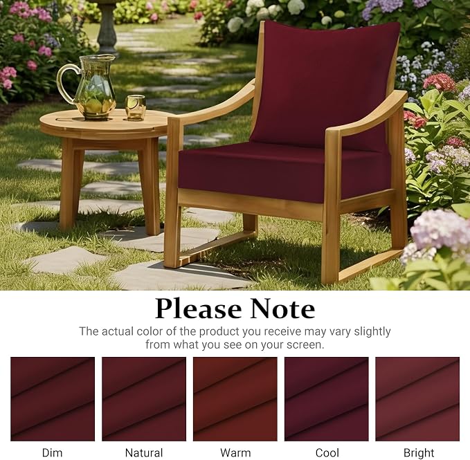 downluxe 22x22 Outdoor Chair Cushions, Waterproof Fade Resistant Patio - Image 8