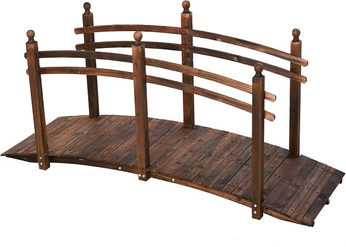 7.5 ft Wooden Garden Bridge by Gefaxi