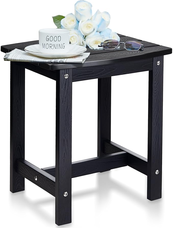 Y&M Outdoor Side Table, HIPS Adirondack Small Single Table, Waterproof Square by YM