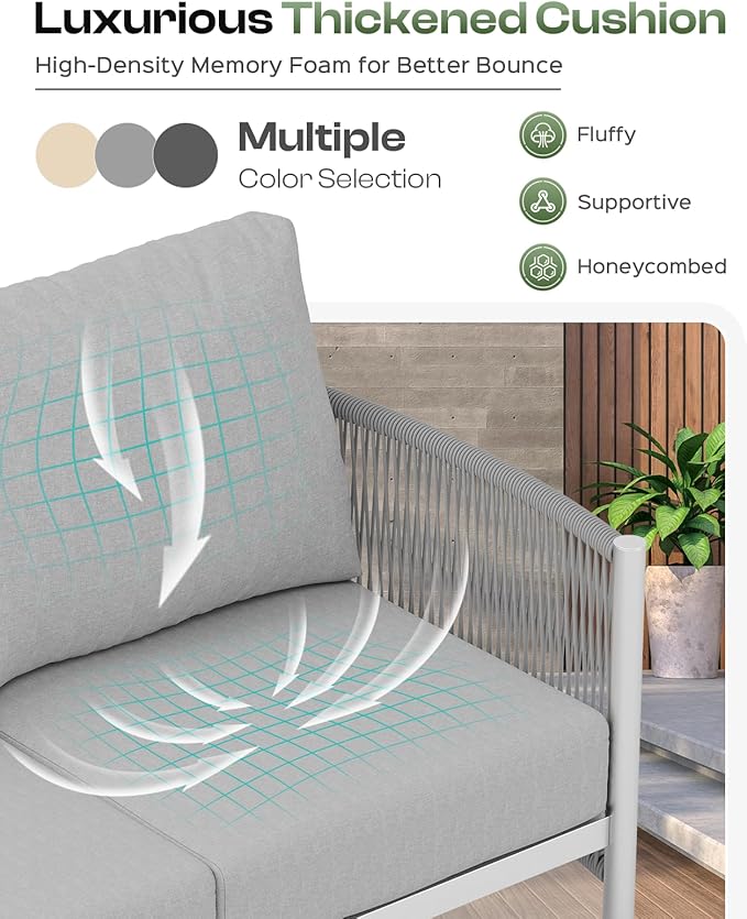 Aluminum Outdoor Patio Furniture Set - Image 6