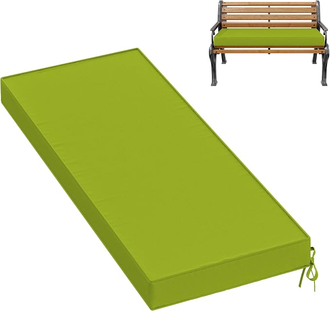 Premium Outdoor Bench Cushions for Patio Furniture 3.5inches Memory Foam Bench by Pakunoda