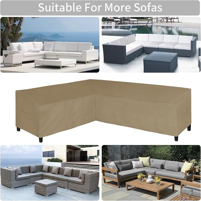 Easy-Going Patio L-Shaped Sectional Sofa Cover - Image 5