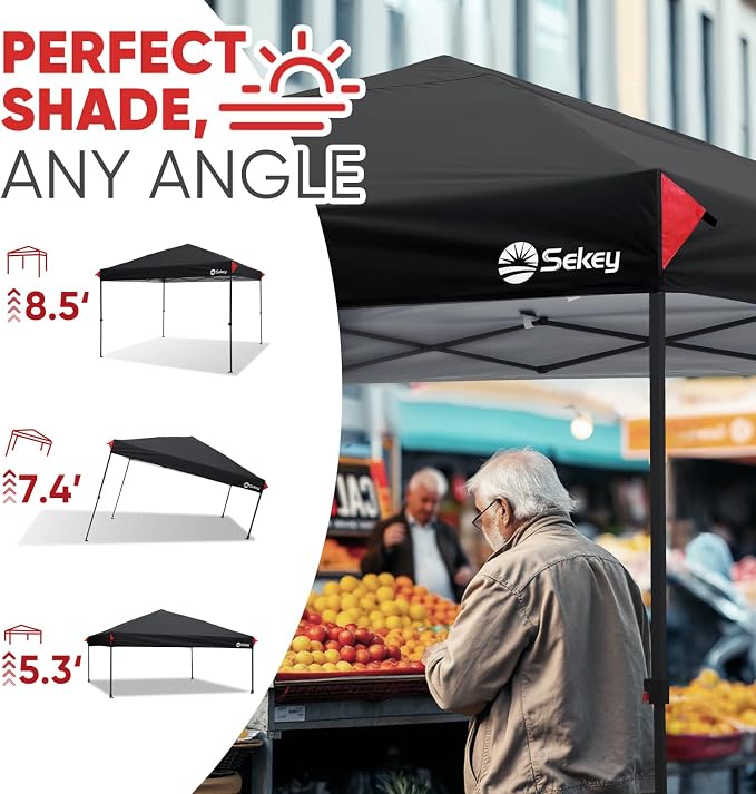 Sekey 10x10 Pop Up Canopy with One Push Setup-Easy Up Canopy with 99% UV - Image 5