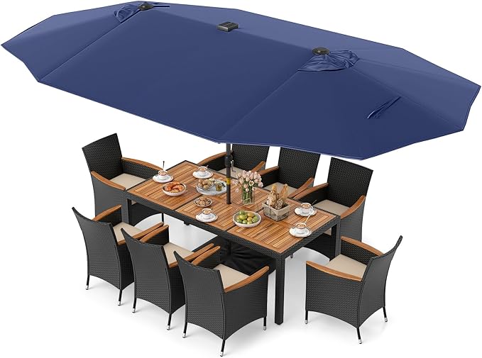 Tangkula 11 Pieces Patio Dining Set by TANGKULA