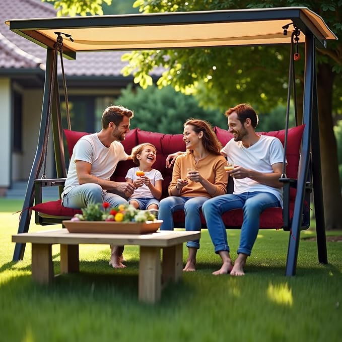 NACATIN 3 Seat Cushion for Outdoor Swing - Image 7