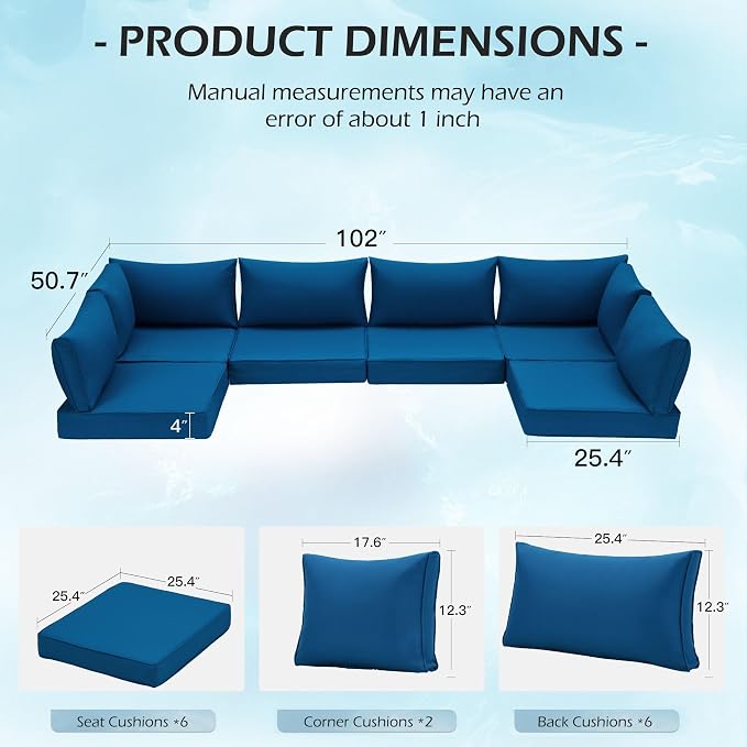 HOMREST Outdoor Replacement Cushions - Image 4