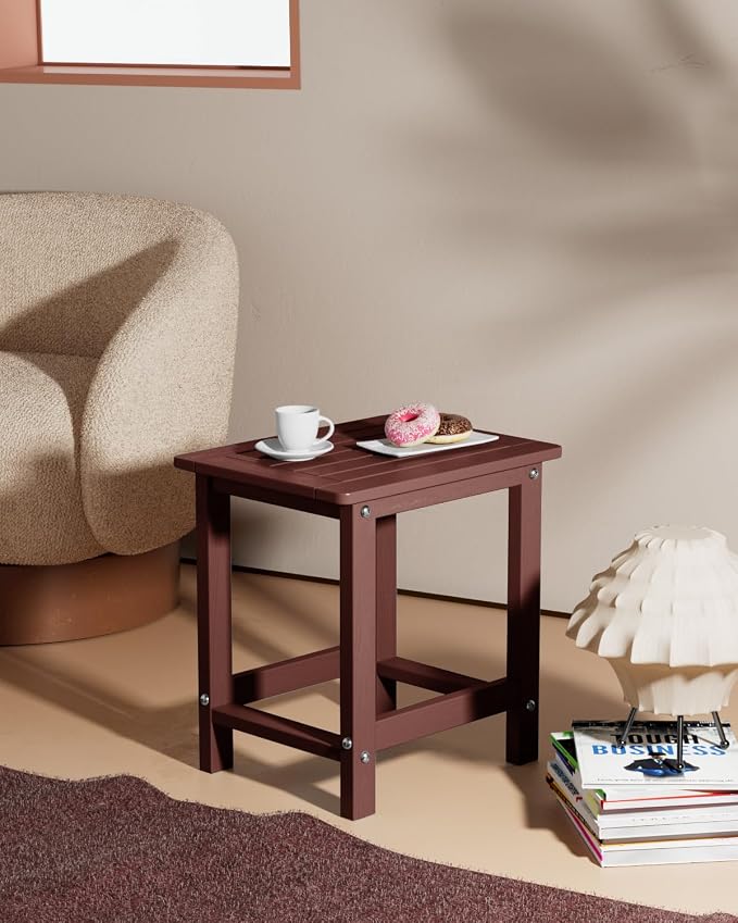 YEFU Outdoor Side Table for Patio: 16" HIPS Weather - Image 2